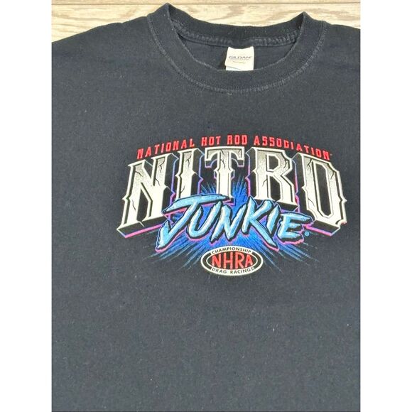Nitro Junkie Drag Racing Men’s Black T-shirt Size L - Picture 5 of 8